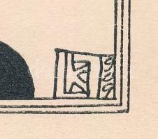 Kozma Lajos (1884-1948): Ádám és Éva. Cinkográfia, papír, jelzett a cinkográfián, paszpartuban, apró...