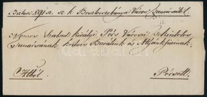 ~1843 Hivatalos levél "NEUSOHL." - "Fünfkirchen"