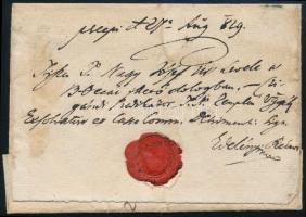 1829 Portós levél "Pesten keresztül" jelzéssel "LISZKA" - Pápa