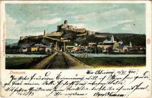 1900 Trencsén, Trencín; vár, híd. F. Richter kiadása / castle, bridge (EB)