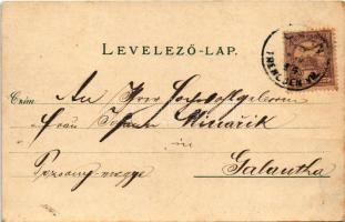 1900 Trencsén, Trencín; vár, híd. F. Richter kiadása / castle, bridge (EB)