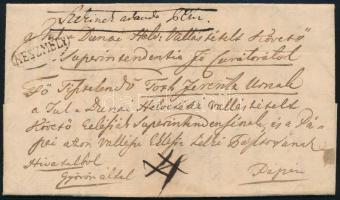 1838 Hivatalos levél "NESZMÉLY" - Pápa