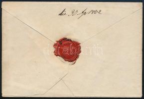 1832 Portós levél kézírásos "Neszmély" helységnévvel Pápára küldve