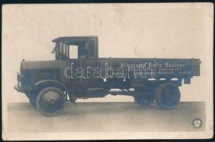cca 1920-1930 Daimler teherautó, fotólap, 9×14 cm
