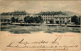 1901 Trencsén, Trencín; Frigyes főherceg laktanya. Szold Henrik kiadása / K.u.K. military barracks (fl)