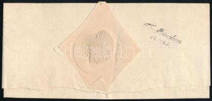 ~1845 Hivatalos levél kék / blue "ÖREGLAK" - "Fünfkirchen"