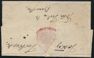 1827 Portós levél "PESTH" - Baracska