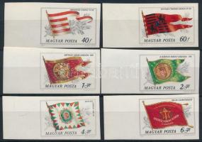 1981 Magyar történelmi zászlók vágott ívszéli sor (4.000) (halvány ujjlenyomatok / light fingerprints)