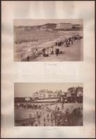 cca 1900 Biarritz és San Sebastian francia és spanyol tengerparti üdülőhelyek fotói, 5 db fotó karto...