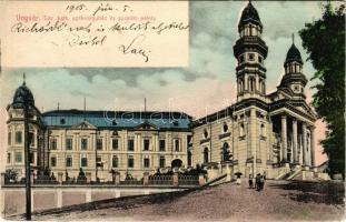 1905 Ungvár, Uzshorod, Uzhhorod, Uzhorod; Görögkatolikus székesegyház és püspöki palota. Mihálcsik Gyuláné kiadása / cathedral and bishop's palace (fl)