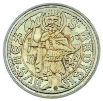 DN "A legértékesebb magyar érmék - Hunyadi János aranyforintjának replikája" aranyozott Cu emlékérem kapszulában, (40mm) T:PP