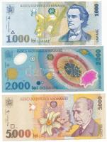 Románia 1998. 1000L + 5000L + 1999. 2000L T:UNC,AU Romania 1998. 1000 Lei + 5000 Lei + 1999. 2000 Lei C:UNC,AU