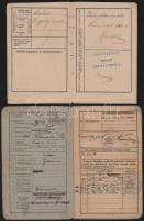 1895-1944 Szabó Mihály őrvezető vegyes iratai: népfölkelési igazolványi könyv, katonai igazolványi l...