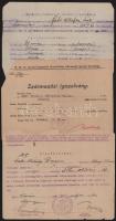 1895-1944 Szabó Mihály őrvezető vegyes iratai: népfölkelési igazolványi könyv, katonai igazolványi l...