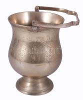 Alpakka jégvödör, jelzett, m: 17 cm