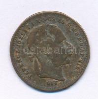 1870GYF 20kr ezüstözött sárgaréz "Váltó Pénz" korabeli hamis(?) T:VF