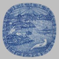 1978-1979 Rörstrand 2 darab dísztál, jelzett, hibátlan, 19,5x19,5 cm