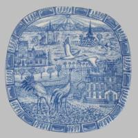 1978-1979 Rörstrand 2 darab dísztál, jelzett, hibátlan, 19,5x19,5 cm