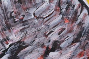 Hajdú László (1938-): Geo 08, 1996. Akril, kréta, papír. Jelezve jobbra lent. Hátoldalán autográf fe...