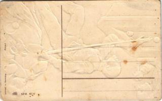 Humoros biliárd művészlap / Humorous billiard art postcard. HMB Serie 8174. Emb. litho (fl)