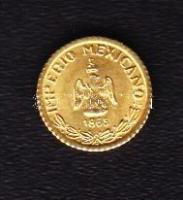 1865."Maximilian" Mexikói Pezó fantázia Au 0,5g
