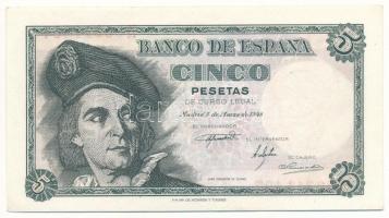 Spanyolország 1948. 5P "M00311407" T:AU Spain 1948. 5 Pesetas "M00311407" C:AU Krause 136.