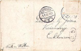 Een zoen van u is mij meer waard... / teniszező pár, holland művészlap / couple playing tennis, Dutc...