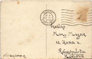 1930 Teniszező gyerekek művészlap. Degami 972. / children playing tennis art postcard (fl)