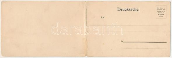 Wilder Kaiser mit Stripsenjochhütte. 2-tiled folding panoramacard (EB)