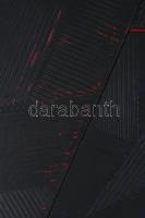 Hajdú László (1938-): Fekete domborzat, 2003. Olaj, vászon, karton, fa. Jelzett a hátoldalán. 67x75 ...