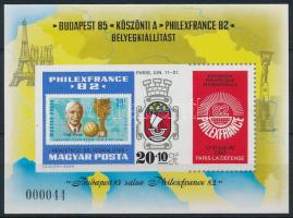 1982 Philexfrance vágott blokk