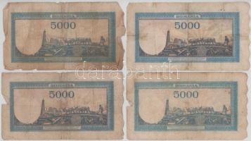 Románia 1943-1945. 5000L (4db, 3xklf) T:F-G
Romania 1943-1945. 5000 Lei (4pcs, 3xdiff) C:F-G