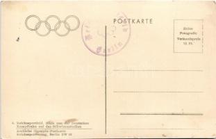 Olympische Spiele Berlin 1936. Reichssportfeld. Blick von der Deutschen Kampfbahn auf das Schwimmsta...