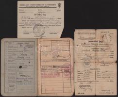 1939-1944 Majoros Károly szakaszvezető iratai, összesen 10 db: M. kir. 101. honvéd vasútépítő ezred ...