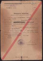 1939-1944 Majoros Károly szakaszvezető iratai, összesen 10 db: M. kir. 101. honvéd vasútépítő ezred ...