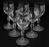 Kristály likőrös pohár szett, 6 darab, hibátlan, m: 13,5 cm