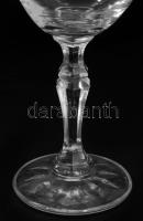 Kristály likőrös pohár szett, 6 darab, hibátlan, m: 13,5 cm