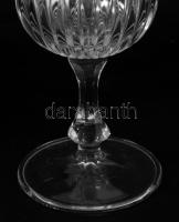 Kristály likőrös pohár szett, 6 darab, hibátlan, m: 12 cm