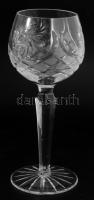 Kristály boros pohár szett, 6 darab, hibátlan, m: 19,5 cm
