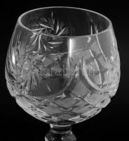 Kristály boros pohár szett, 6 darab, hibátlan, m: 19,5 cm