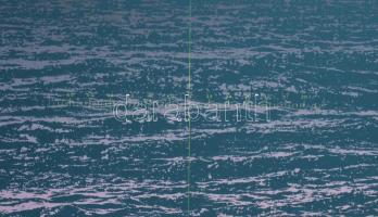 Hajdú László (1938-): Tengeren, 1980. Szitanyomat, papír. Jelzett. Művészpéldány EA/09 számozással. ...