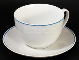 Hollóházi 6 darab tejes csésze alátéttel, jelzett, hibátlan, d: 17 cm