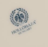 Hollóházi 6 darab tejes csésze alátéttel, jelzett, hibátlan, d: 17 cm