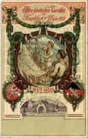 1909 Gut Heil! Elftes deutsches Turnfest zu Frankfurt am Main 1908 / Frankfurt Sport Festival advert...