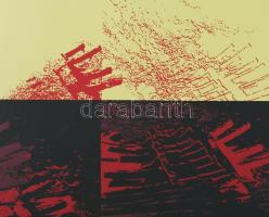 Hajdú László (1938-): Hajóroncs emlék, 1980. Szitanyomat, papír. Jelzett. Művészpéldány EA. 10. szám...