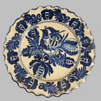 Ilyés Mihály Korond nagyméretű falitál jelzett, kis mázkopással, d: 43 cm