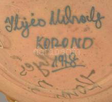Ilyés Mihály Korond nagyméretű falitál jelzett, kis mázkopással, d: 43 cm