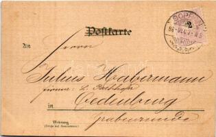 1898 Gruss vom Gut-Heil. Turnfest! Vater Jahn / German Gymnastics Festival advertisement art postcar...