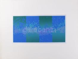 Hajdú László (1938-): Korall, 1983. Szitanyomat, papír. Jelzett. Próbanyomat "próba" jelzéssel. 24x48,5 cm.