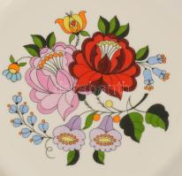 Kalocsai porcelán 2 darab dísztányér, jelzett, hibátlan, d: 24 cm